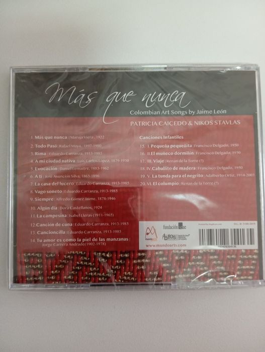 Musica Clássica - CD Patrícia Caicedo - Mas que Nunca