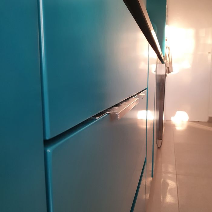 Puxadores inox efeito escovado