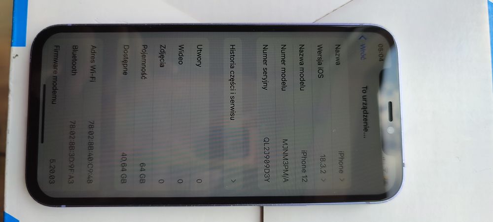iPhone 12 64gb fioletowy