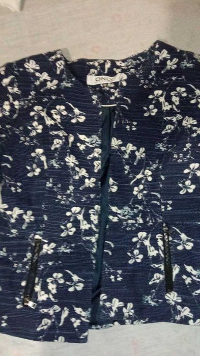 Нарядний костюм двойка  платье и пиджак накидка жакет Only темно-синее