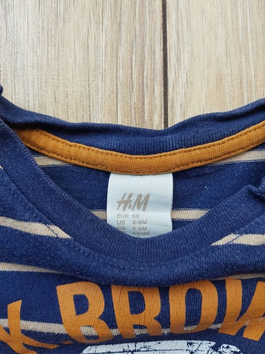 Body rozmiar 68 h&m samochód granatowy z samochodem bodziak
