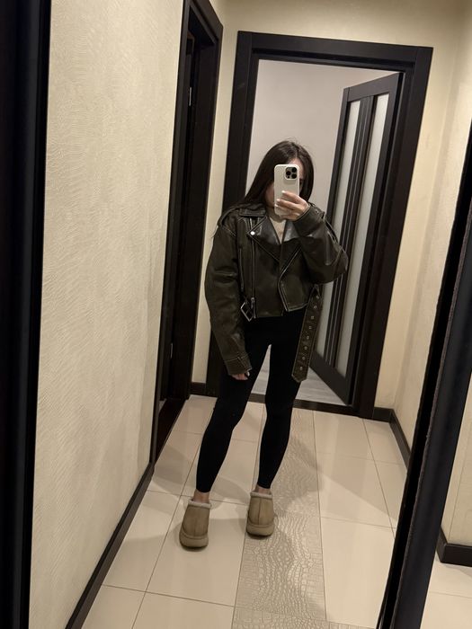 Кожанка бомбер  zara косуха