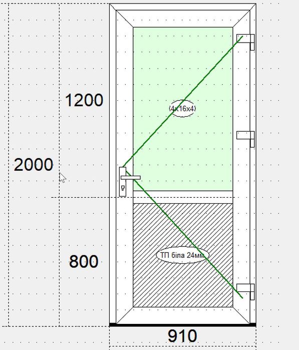 АКЦІЯ -40% Окна Двері Пластикові вхідні 910х2000 Іллінці