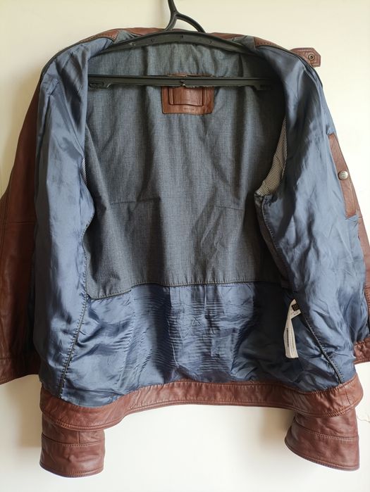 Куртка кожаная мужская Massimo Dutti.