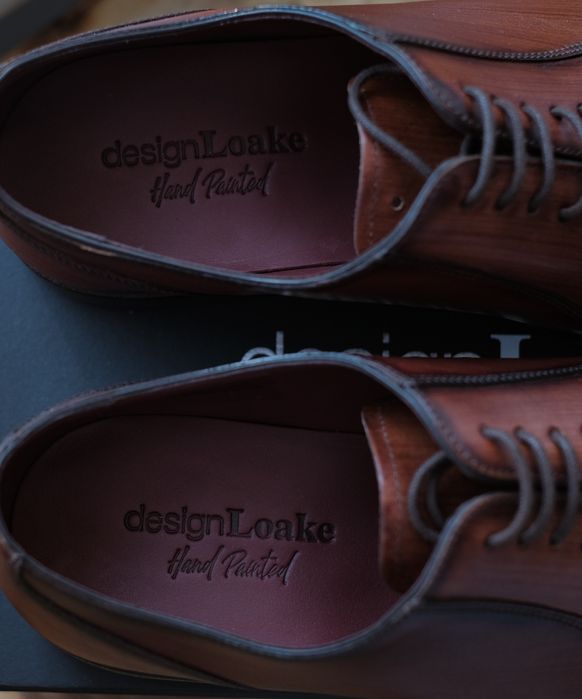 Loake Larch Oxford 41 UK 7 kasztanowe oxfordy buty garniturowe