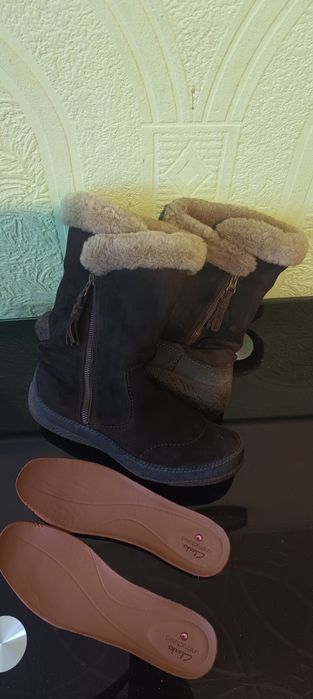 Сапожки Clarks валенки натуральна замша