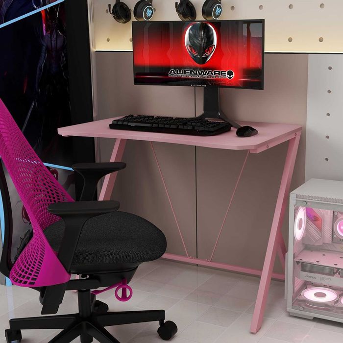 Mesa de gaming secretária em fibra de carbono 90 x 60 x 75 cm - NOVO