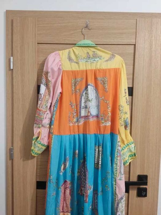 sukienka koszulowa luksusowa, lniana