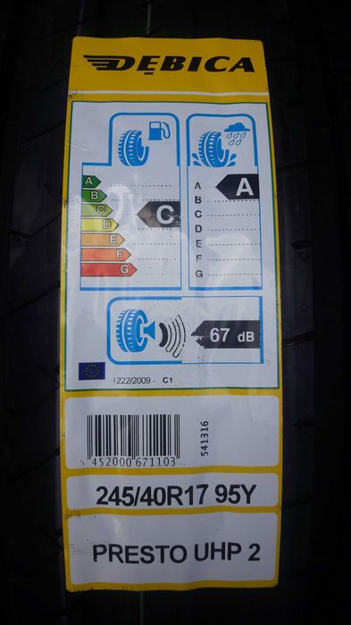 2szt. nowe opony letnie 245/40R17 Dębica Presto UHP2 (rok22) W-wa
