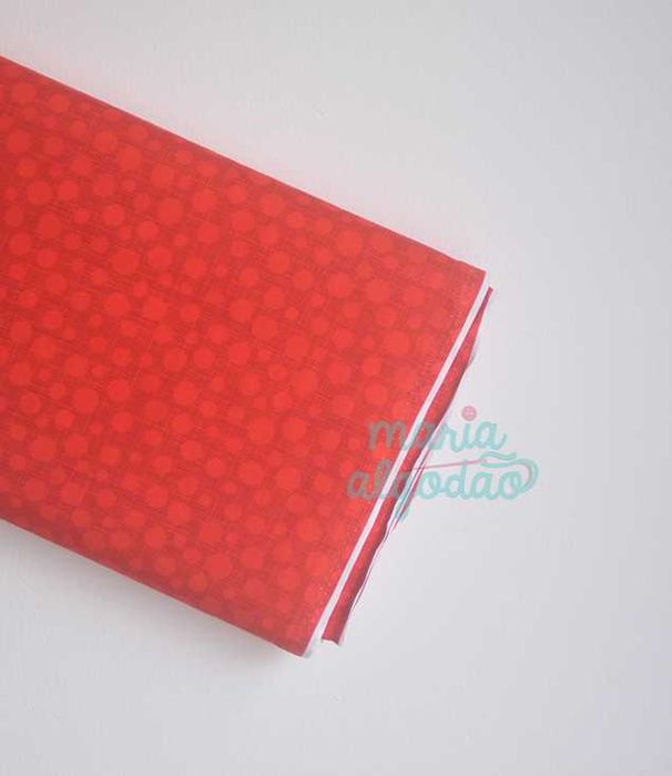 Oportunidade: Tecido 100% algodão a 6€/m - Hash Dot Red