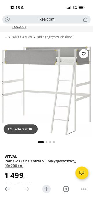 Łóżko pietrowe z antresola ikea
