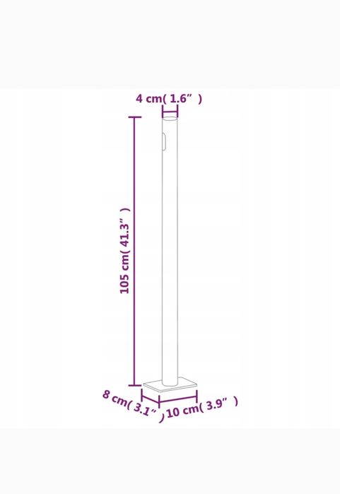 Markiza / roleta boczna wysowana 170 x 300 NOWA