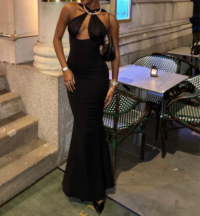 Сукня Oh Polly чорна максі С/М, сукня беж міні Oh Polly