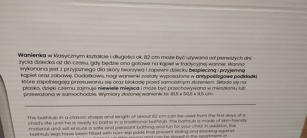 Wanienka turystyczna składana SKLEP NW