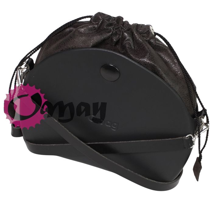 Czarny organizer do OBAG MOON LIGHT worek nakrapiany 2 kieszenie OMAY