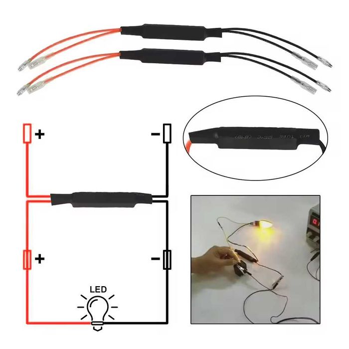 Resistências para Piscas LED Moto 12V 10W 10 Ohm