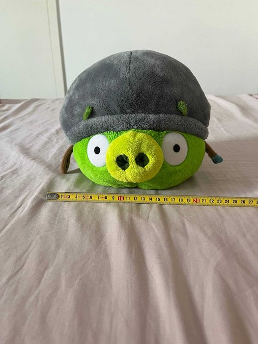 Peluche porco Angry Birds com capacete, cerca de 20 cm