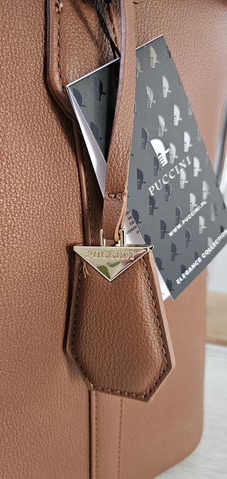 Puccini duża torba shopper brąz