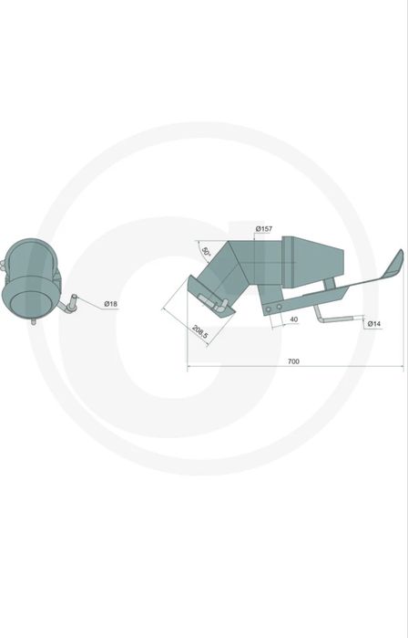Rozlewacz gnojowicy precyzyjny system Perrot szer. nom. 159 / 6" bez ramy 4050200802