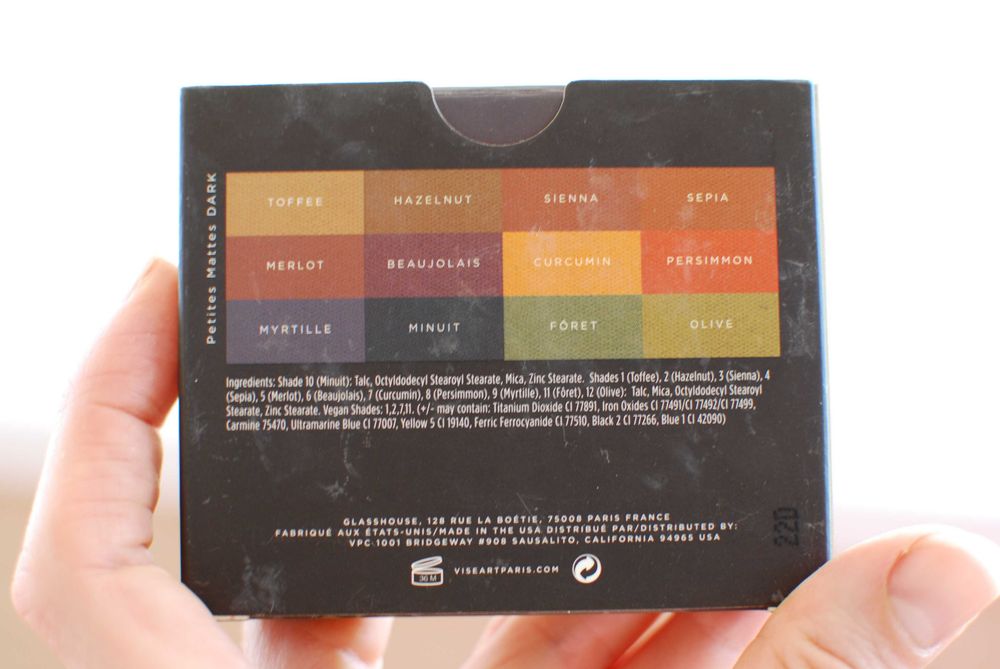 Палетка тіней viseart paris dark mattes 04