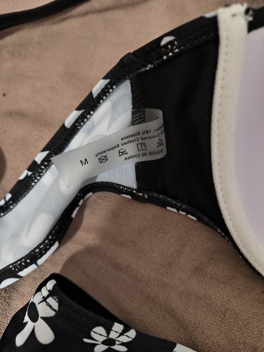 Купальник роздільний чорно-білий