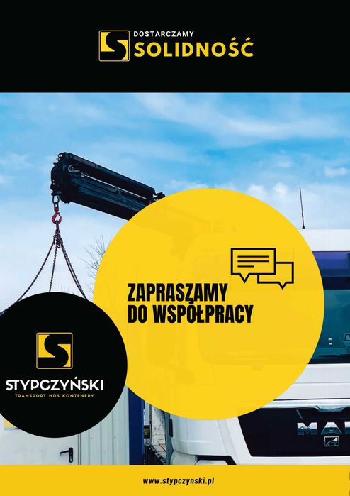 Transport STYPCZYŃSKI HDS Usługi Ciężarowe Zestaw Wynajem Kontenerów