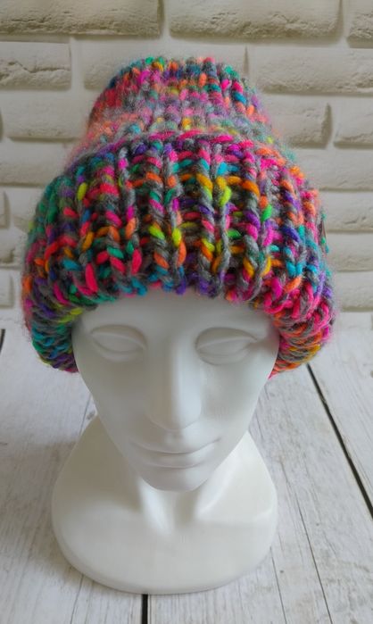 Czapka jesień zima handmade rękodzieło