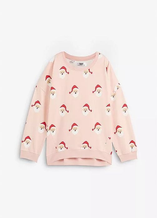 B.P.C bluza świąteczna różowa w mikołaje r.56/58