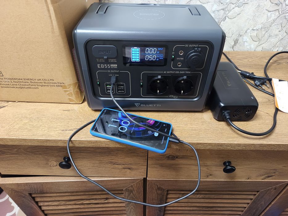 Bluetti EB55 портативна зарядна станція, б/в