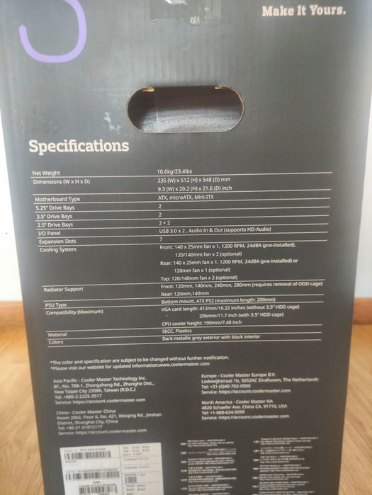 Caixa ATX Cooler Master Mastercase 5 + Janeta transparente