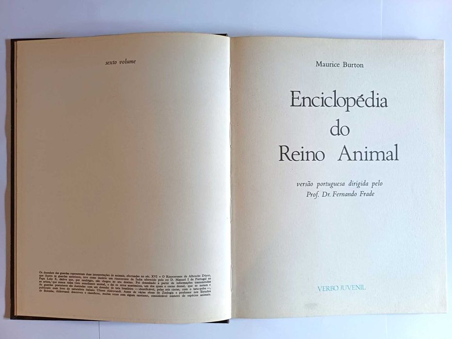 Enciclopédia do reino animal, vol 6 - sobre Aves, Verbo Juvenil 1970
