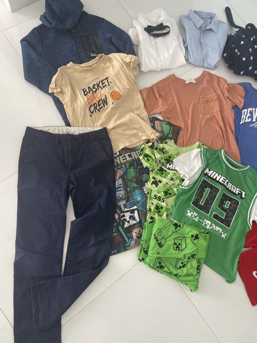 Paka ubran 140 dla chlopca minecraf h&m gap