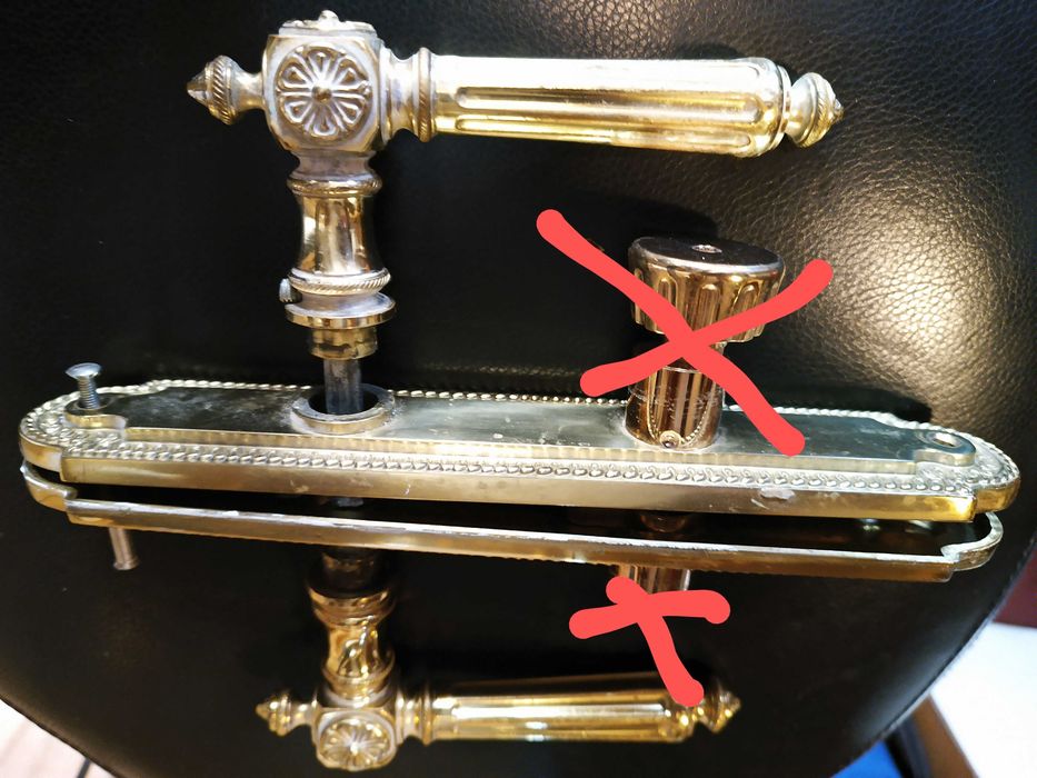 Zabytkowe Mosiężne klamki