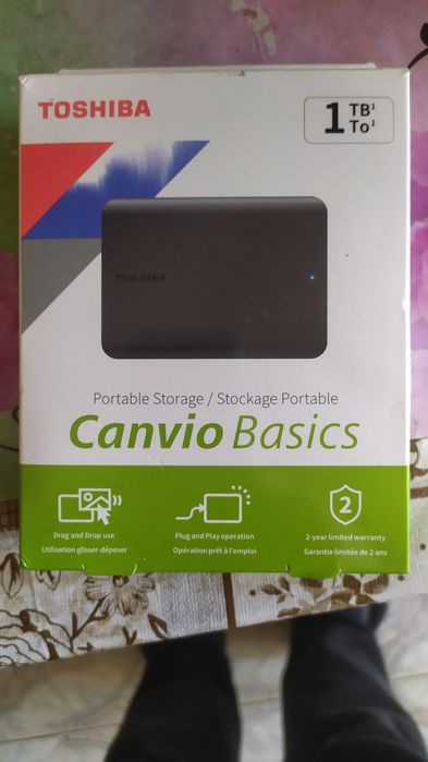Продам внешний жесткий диск Toshiba Canvio Basics, 1 ТБ, USB 3.2 Gen1