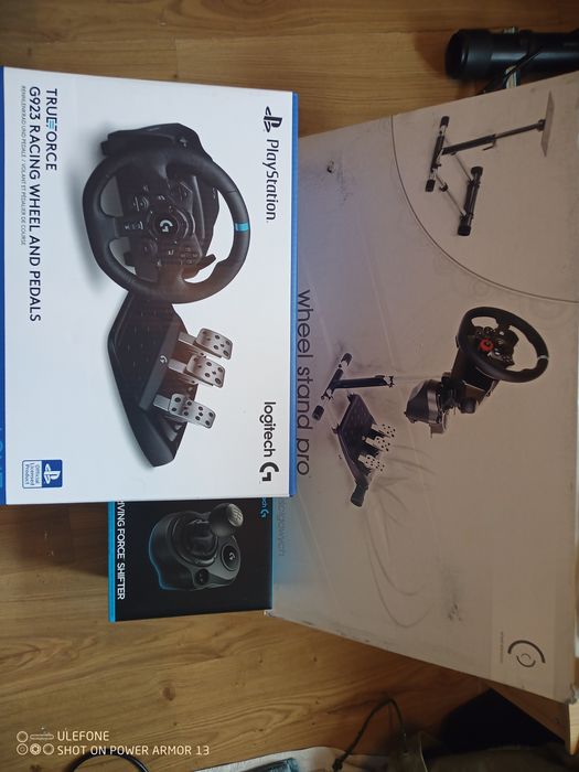 Logitech G923 + drążek + Wheel Stand Pro stan super Odbiór osobisty