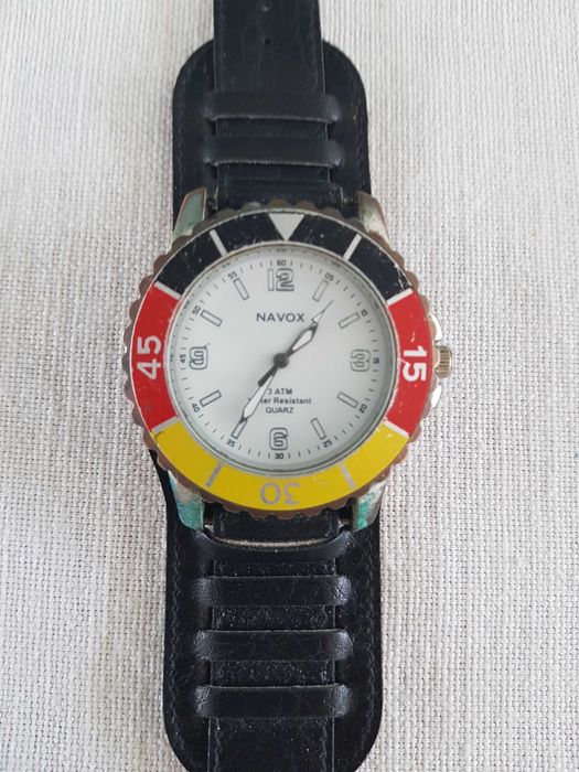 Sportowy meski zegarek na reke NAVOX Westfalia obrotowa ramka 3 ATM