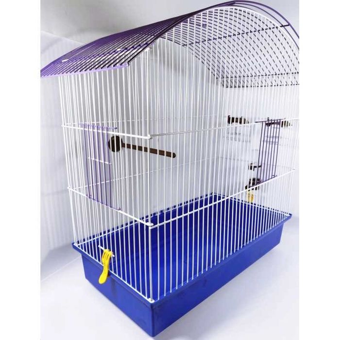 Очень просторная и крепкая клетка для птиц "Омега". Цинк/Краска.