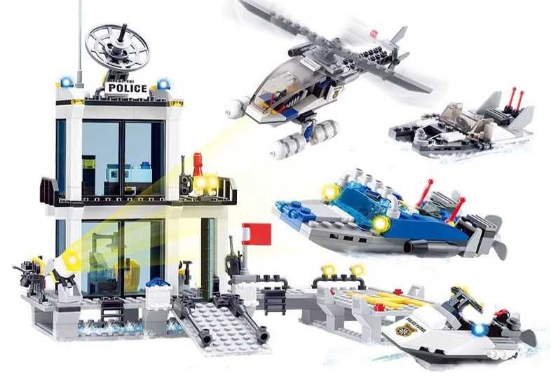 Klocki komisariat policji wodnej 536 el motorówka helikopter KAT. B