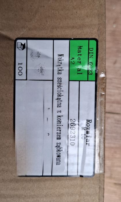 Nakretka kołnierzowa m10 nierdzewna