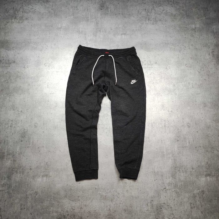 MĘSKIE Spodnie Dresy Sportowe Szare Nike Haft Logo Casual Active GYM