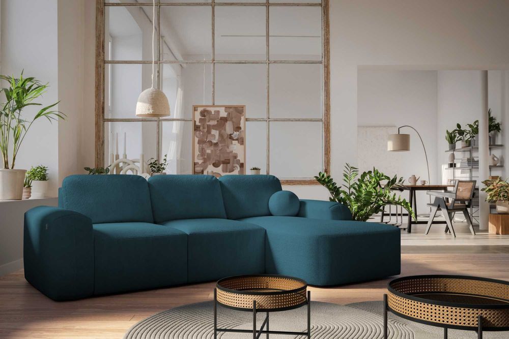 Narożnik kanapa BRUNO I 257x151 chmurka z funkcją spania Silk Meble