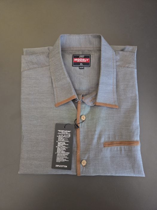 Koszula męska szara r. XL modna NOWA