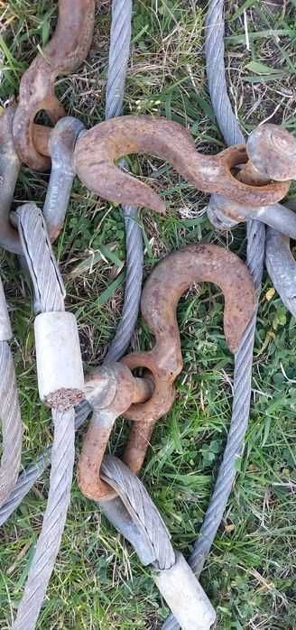 Zawiesie linowe, lina stalowa 5 haków