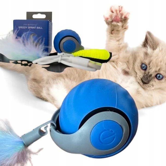 Zabawka dla kota UCIEKAJĄCA PIŁKA