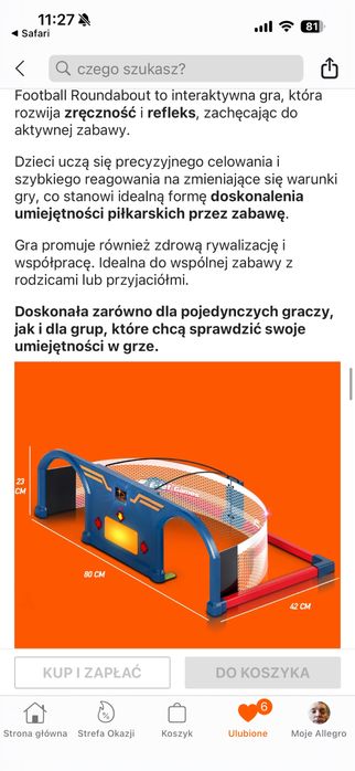 Interaktywna gra piłkarska dla dzieci football roundabout