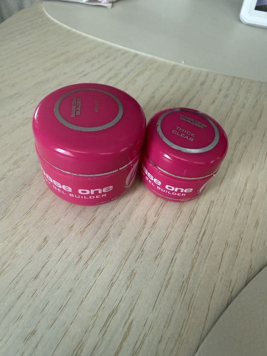 Dwa żele budujące Base one silcare 15g pink + 5g clear