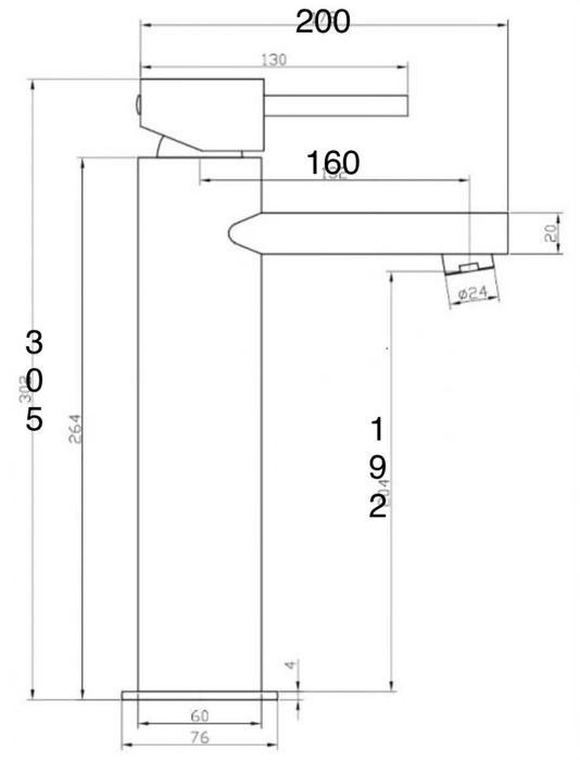 Bateria umywalkowa Diamond Elba