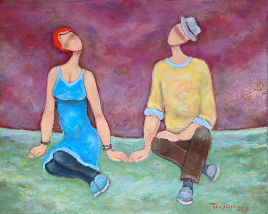 Obraz Olejny Dotyk - Henryk Trojan