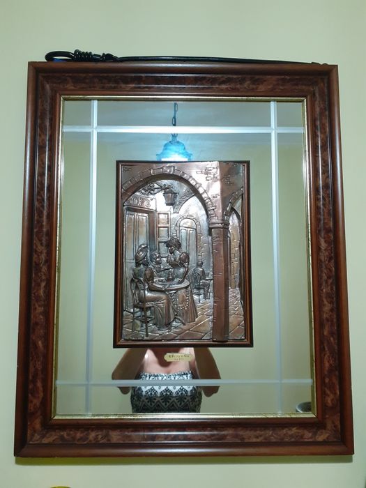 Quadro vintage com espelho