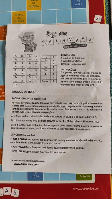 Jogo das Palavras com Professor Sapinho